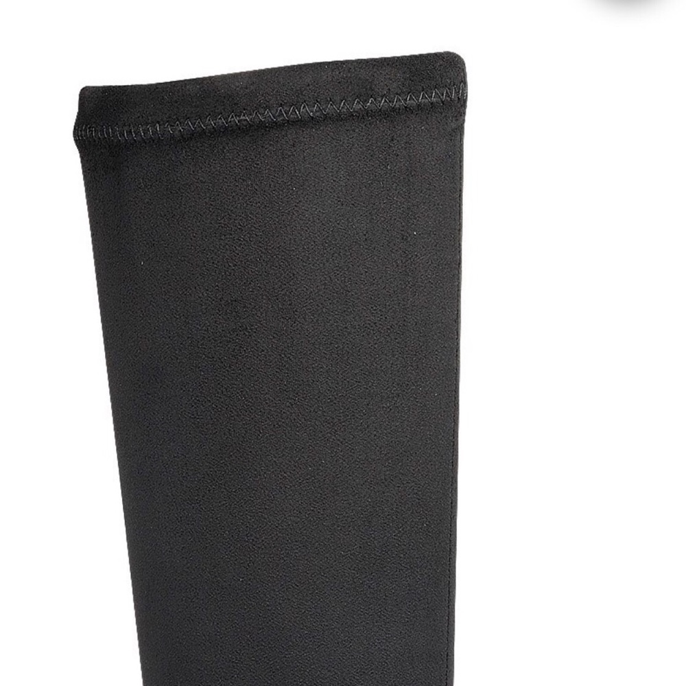Black Over The Knee Boots Pointed Toe - Picture 5 of 7